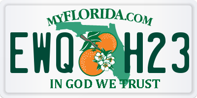 FL license plate EWQH23