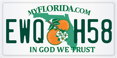 FL license plate EWQH58