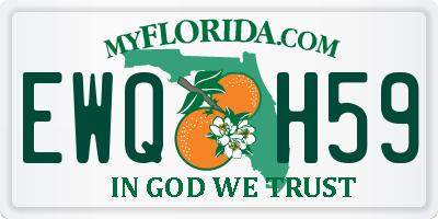 FL license plate EWQH59