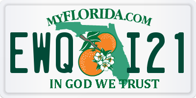 FL license plate EWQI21