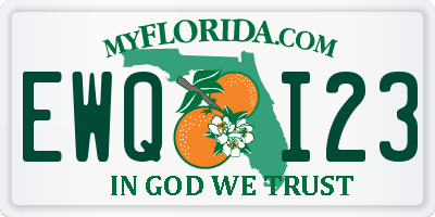 FL license plate EWQI23