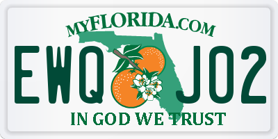 FL license plate EWQJ02