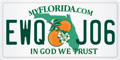 FL license plate EWQJ06