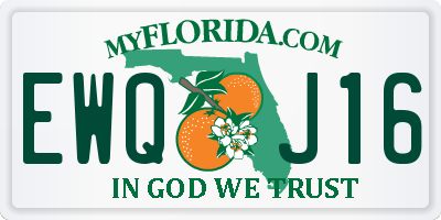 FL license plate EWQJ16
