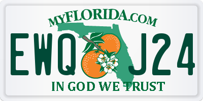 FL license plate EWQJ24