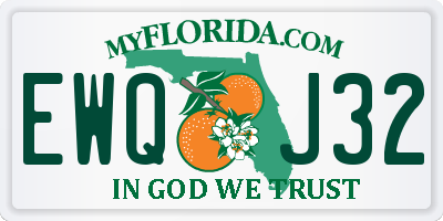 FL license plate EWQJ32