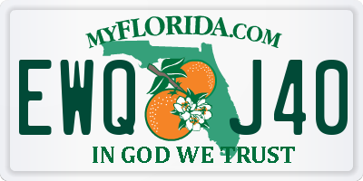 FL license plate EWQJ40
