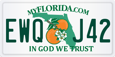 FL license plate EWQJ42