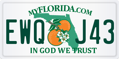 FL license plate EWQJ43