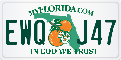FL license plate EWQJ47