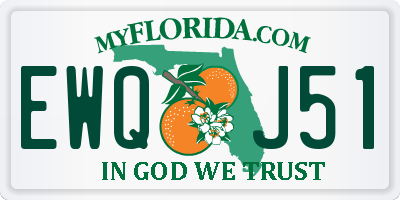 FL license plate EWQJ51
