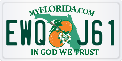 FL license plate EWQJ61