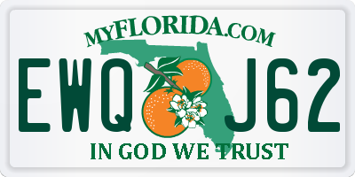 FL license plate EWQJ62