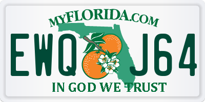 FL license plate EWQJ64