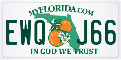 FL license plate EWQJ66