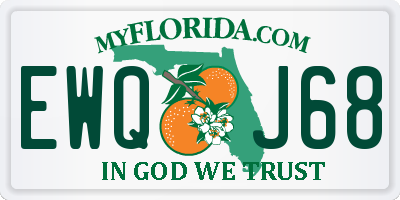 FL license plate EWQJ68