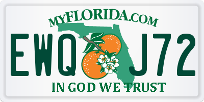 FL license plate EWQJ72