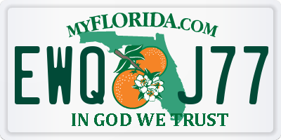 FL license plate EWQJ77