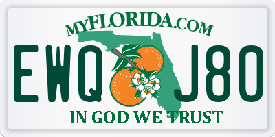 FL license plate EWQJ80