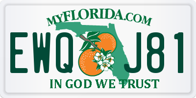 FL license plate EWQJ81