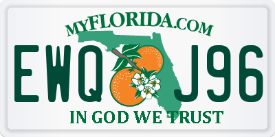 FL license plate EWQJ96