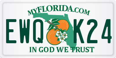FL license plate EWQK24