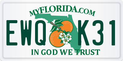 FL license plate EWQK31