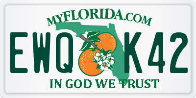 FL license plate EWQK42