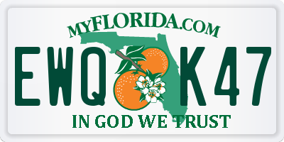 FL license plate EWQK47