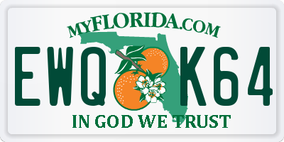 FL license plate EWQK64