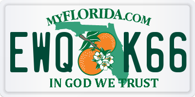 FL license plate EWQK66