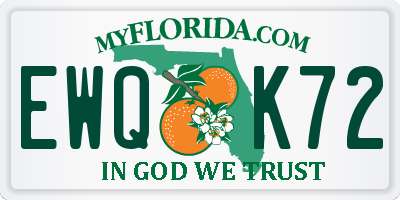 FL license plate EWQK72