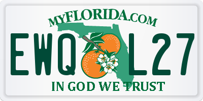 FL license plate EWQL27