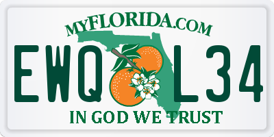 FL license plate EWQL34