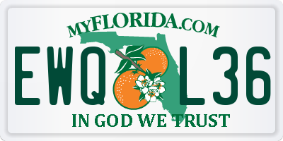 FL license plate EWQL36