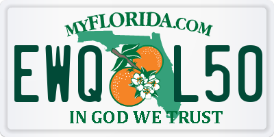 FL license plate EWQL50