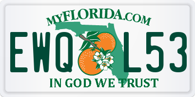 FL license plate EWQL53