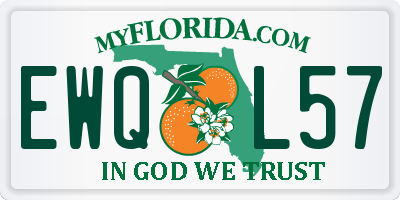FL license plate EWQL57