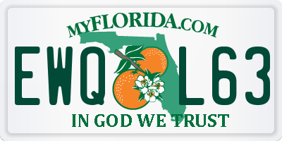 FL license plate EWQL63