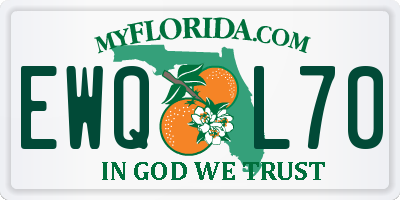 FL license plate EWQL70