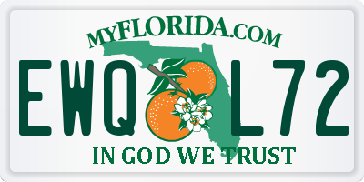 FL license plate EWQL72
