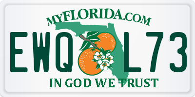 FL license plate EWQL73