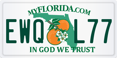 FL license plate EWQL77