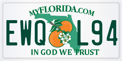 FL license plate EWQL94