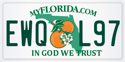 FL license plate EWQL97