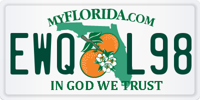 FL license plate EWQL98