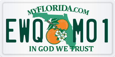 FL license plate EWQM01