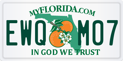 FL license plate EWQM07