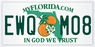 FL license plate EWQM08