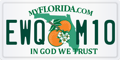 FL license plate EWQM10